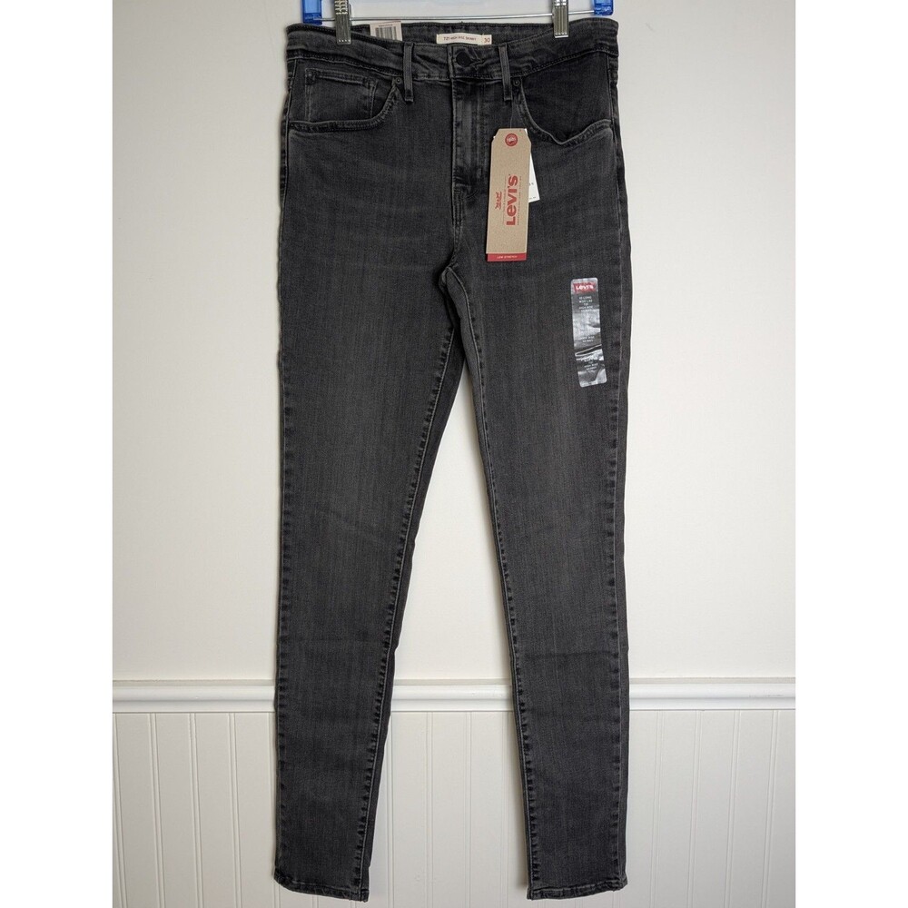 Levi's 721 High Rise Skinny Jeans Women’s Black Dark Wash Stretch Denim Size 10L